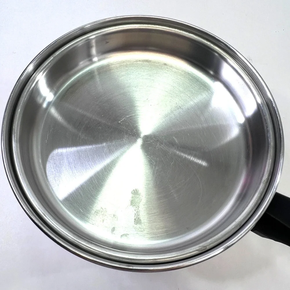 Lifetime 18-8 Stainless Steel 3 Qt Saucepan with Lid Wood Handle USA 7.5x4